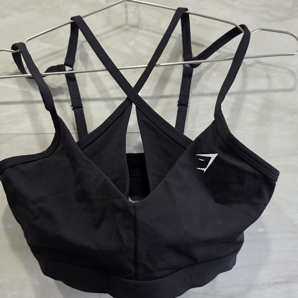 Gymshark Black Crisscross Strap Sports Bra - Picture 2 of 5